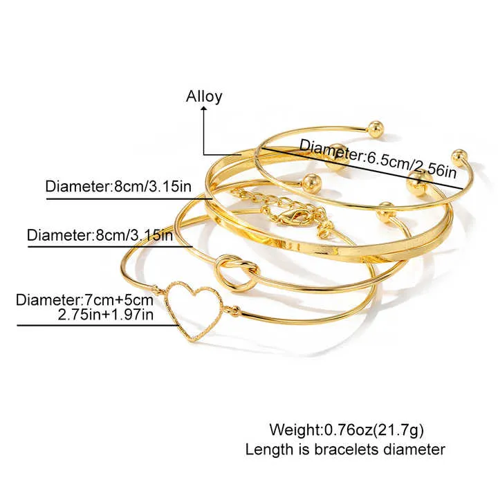 مجموعة من 4 قطع من المجوهرات النسائية - 4pcs/Set New Trendy Women Jewelry