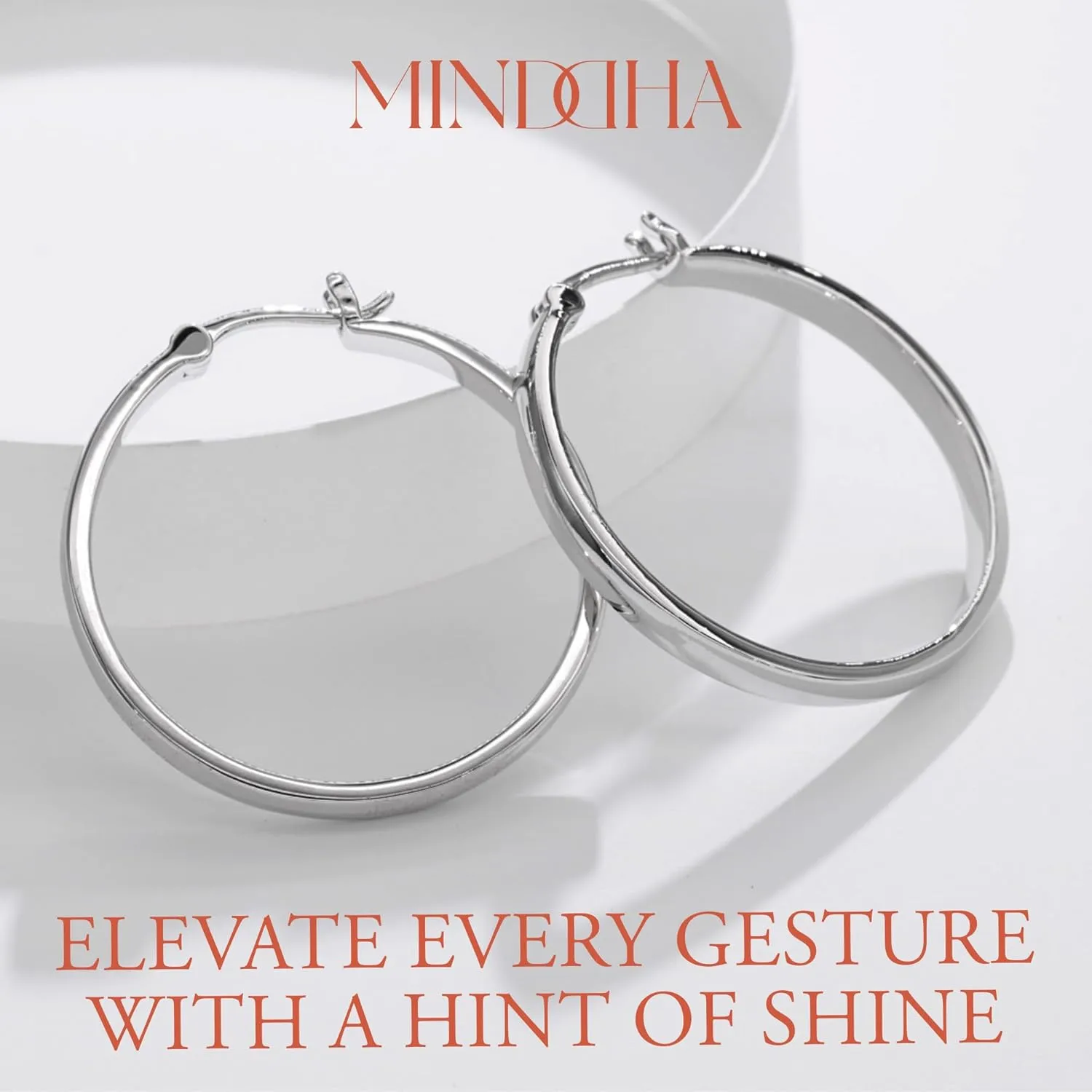 14/18K Gold Plated Hoop Earrings for Women, Hypoallergenic Hoops, Sterling Silver Post Lightweight Huggie Hoops - Durable Non Tarnish Gold Earrings, Sizes 20mm-30mm