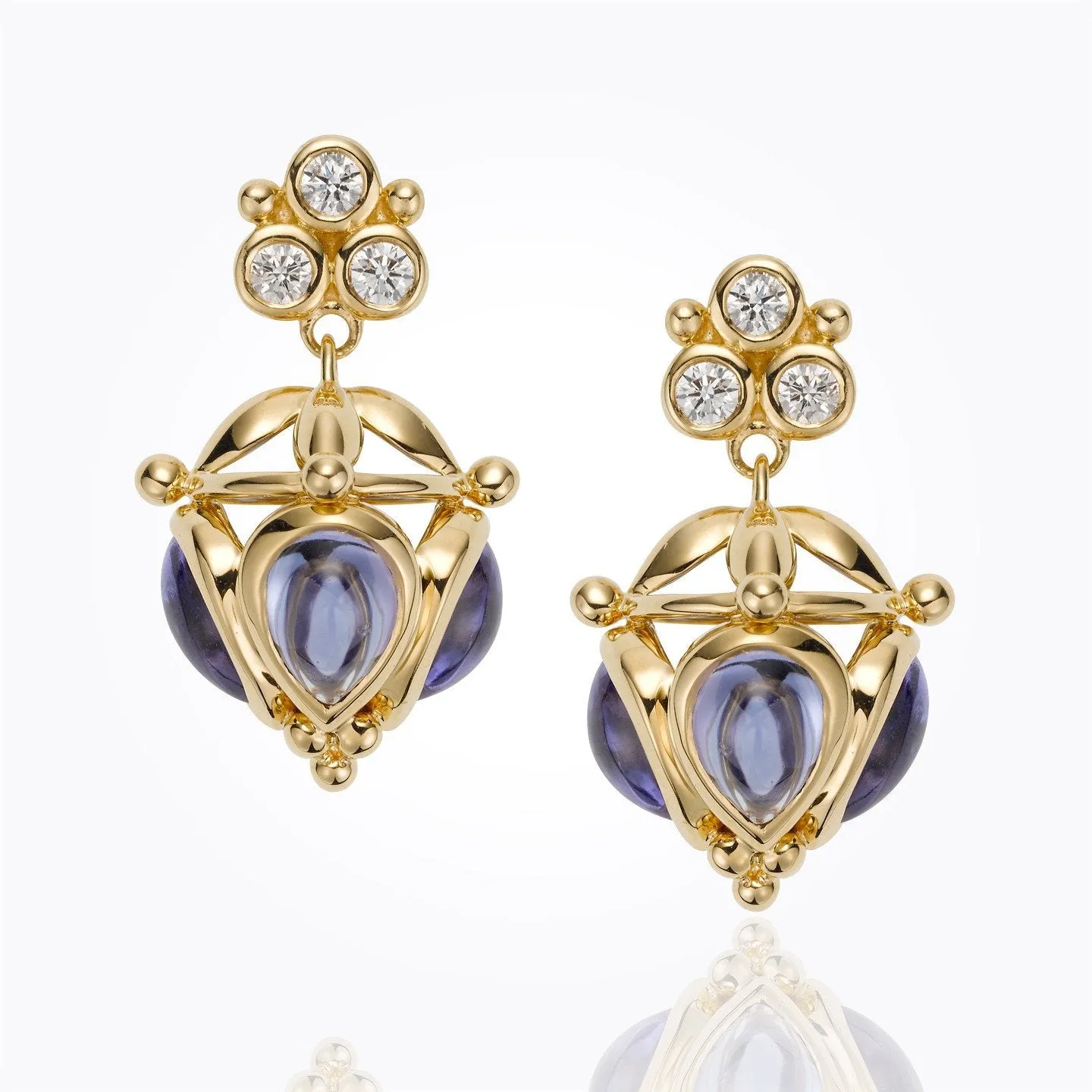 18K Petal Drop Earrings