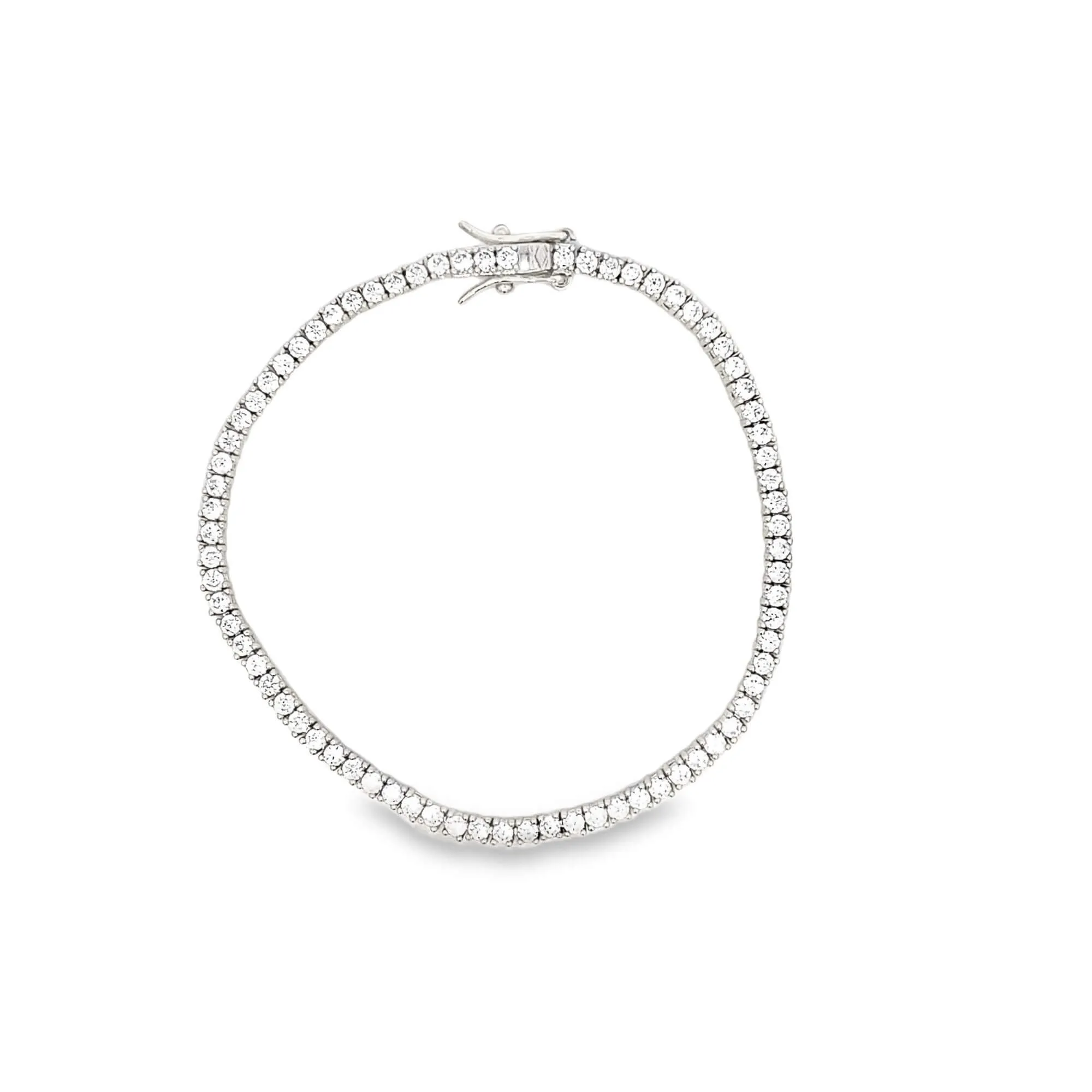 3mm Tennis Basket CZ Necklace (H276/I429A)