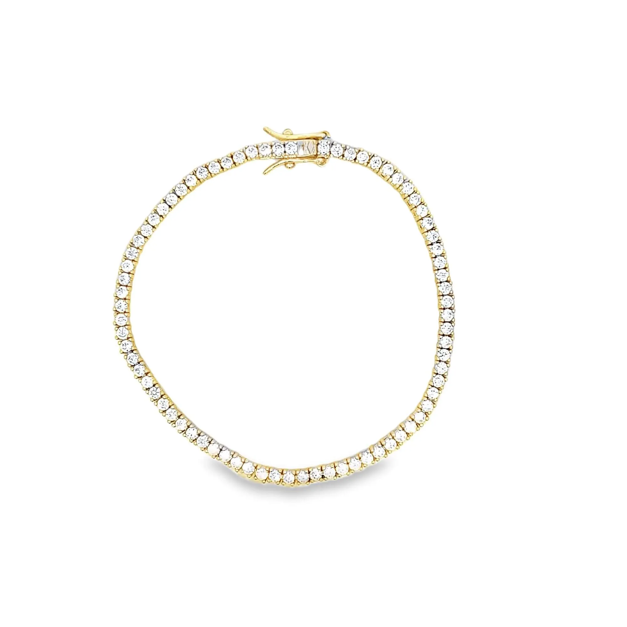 3mm Tennis Basket CZ Necklace (H276/I429A)
