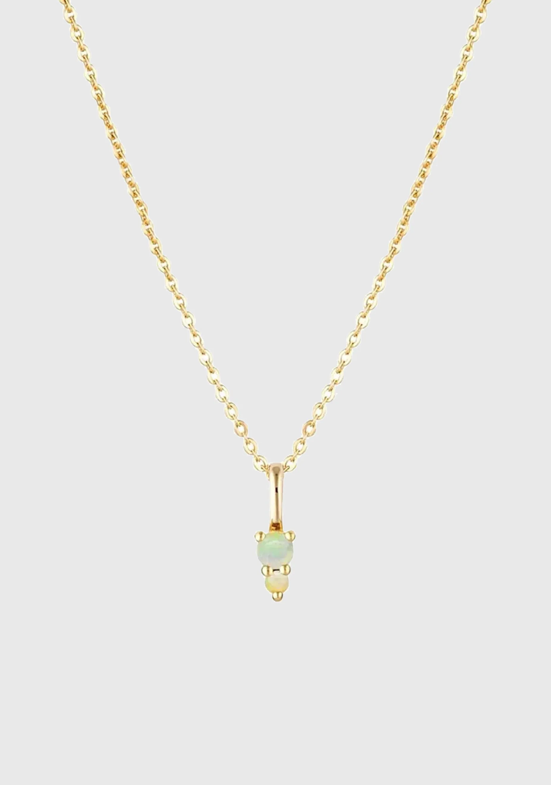 Binary Opal Necklace_Gold