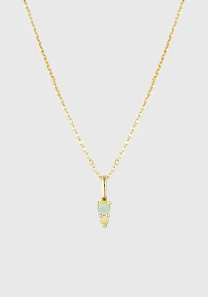 Binary Opal Necklace_Gold