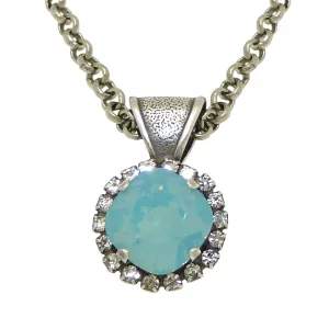 Dorata Handmade Swarovski Bail Pendant Necklace wear with Mariana Pacific Opal