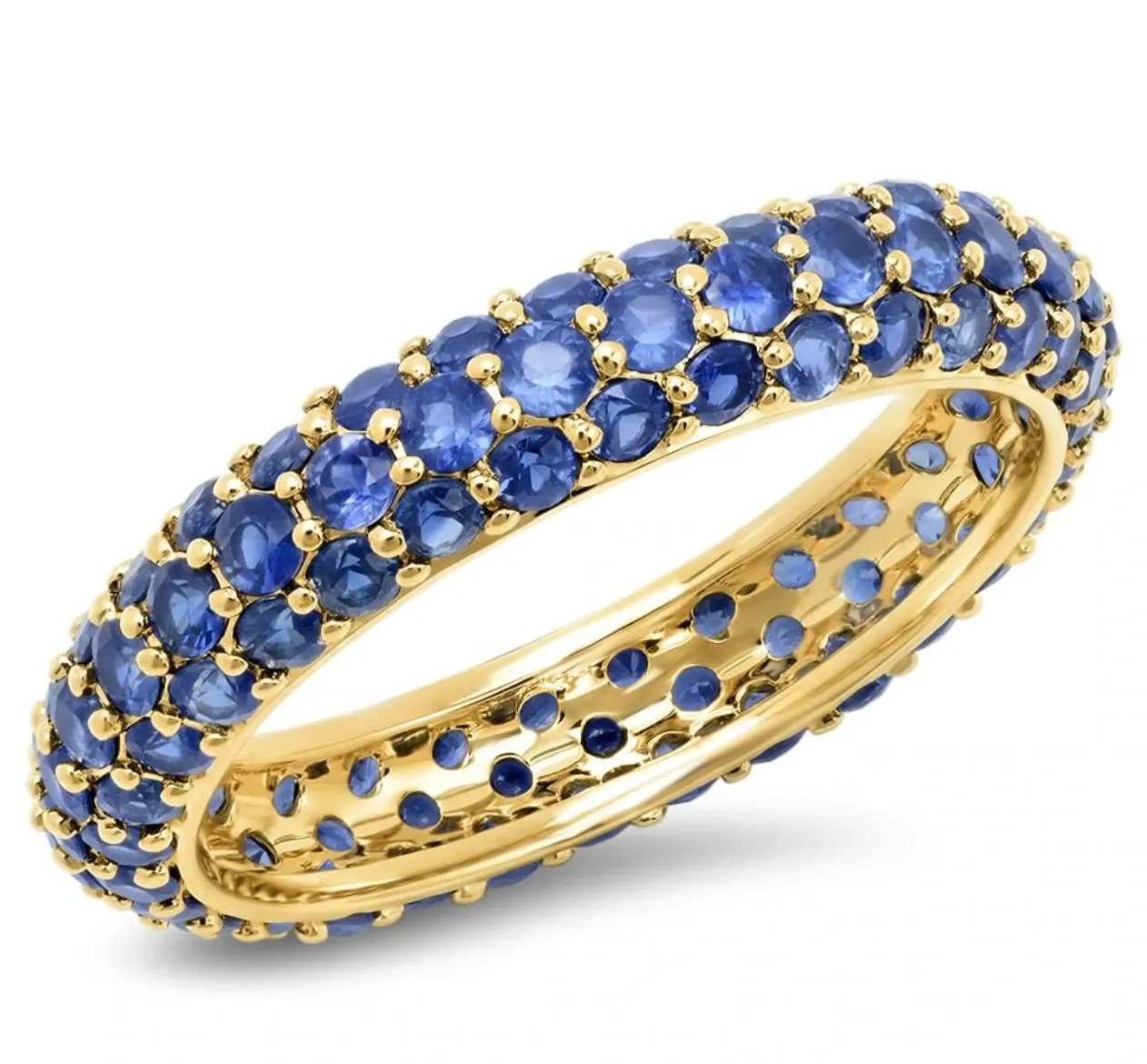 Eriness Blue Sapphire Domed Ring