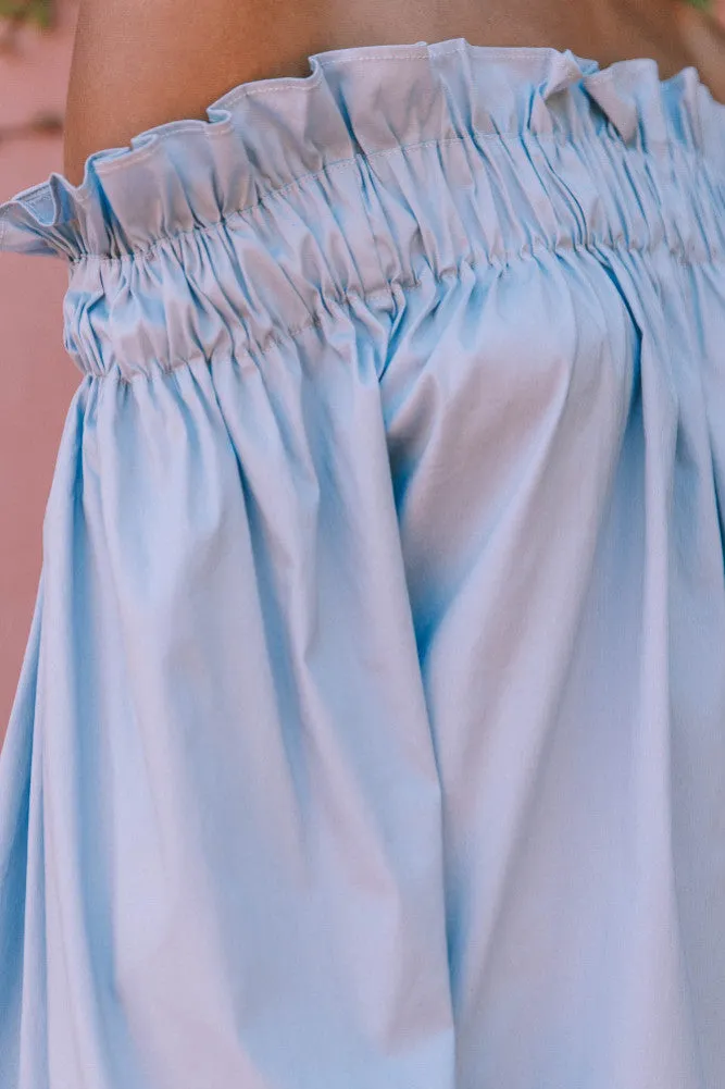 Falling Skies Dress Ice Blue