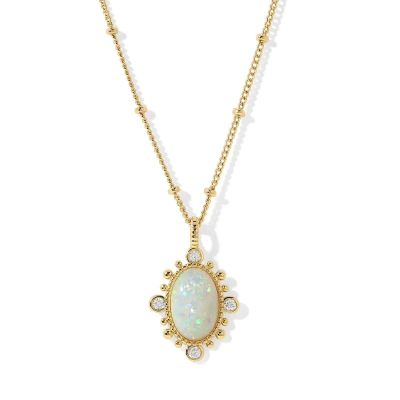 FINAL SALE NEW LOURDES OPAL NECKLACE - JOY DRAVECKY