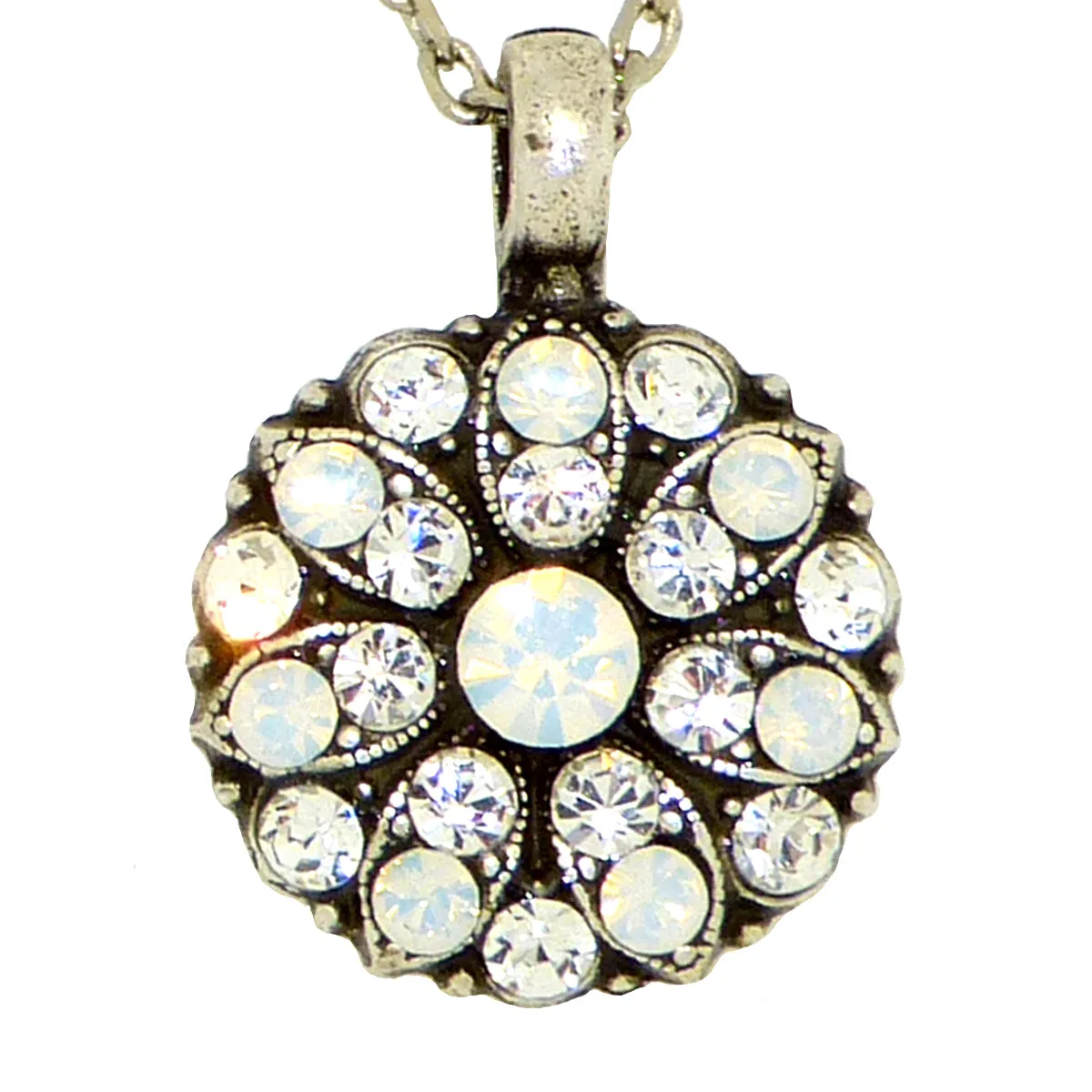 Mariana Guardian Angel Crystal Pendant Necklace 001234 White Opal Clear