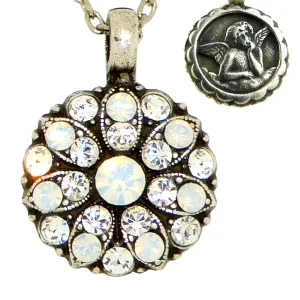 Mariana Guardian Angel Crystal Pendant Necklace 001234 White Opal Clear