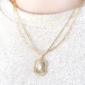 Opal Medallion Necklace