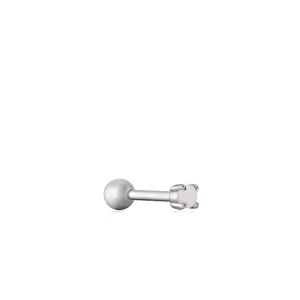 Silver Opal Cabochon Single Stud Earring